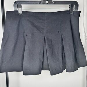 Black Pleated Mini Skirt